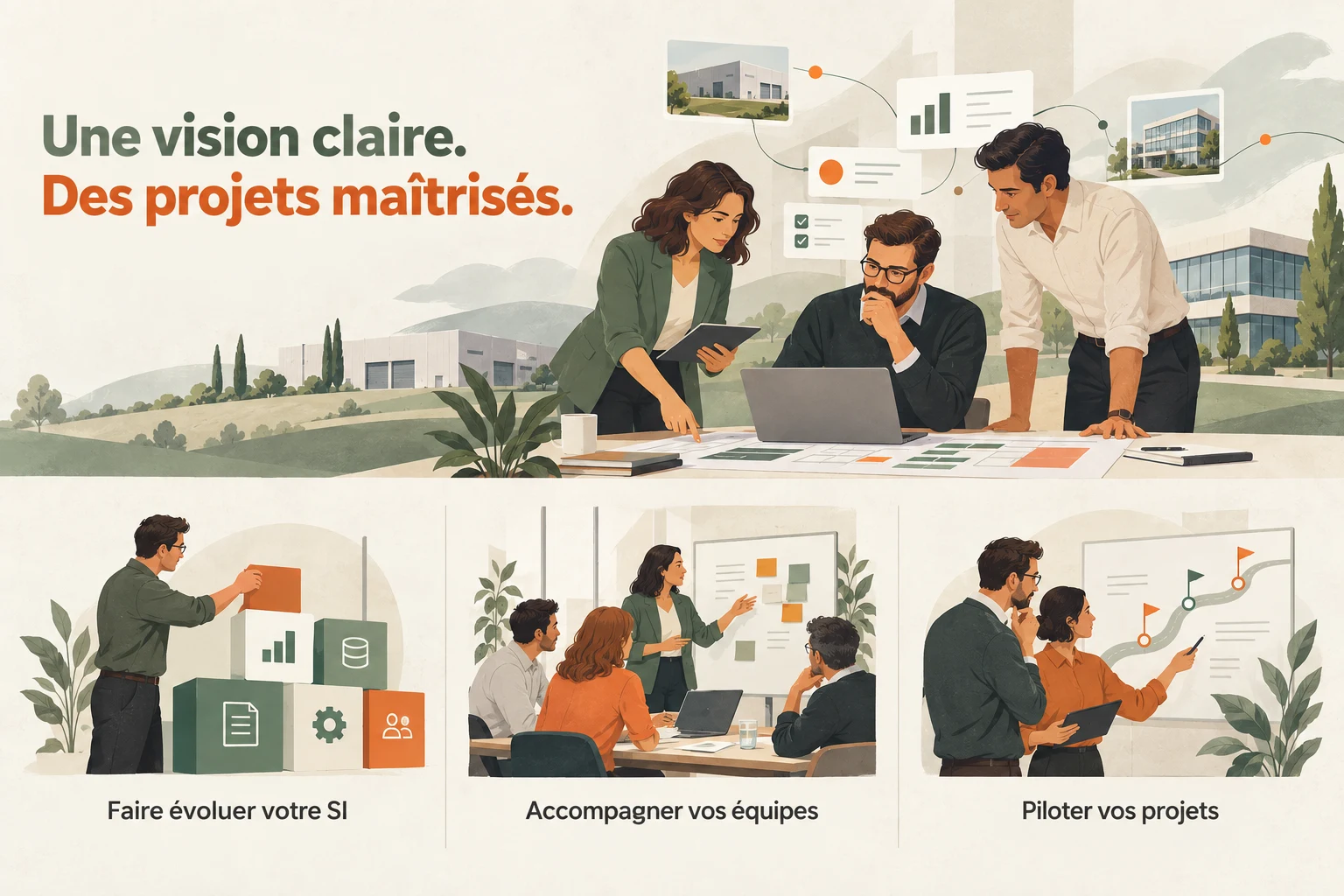 Une équipe organise les évolutions de son système d’information